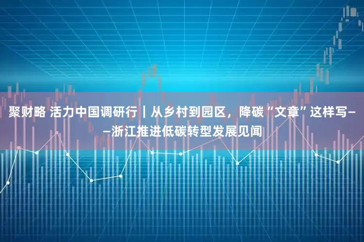 聚财略 活力中国调研行｜从乡村到园区，降碳“文章”这样写——浙江推进低碳转型发展见闻